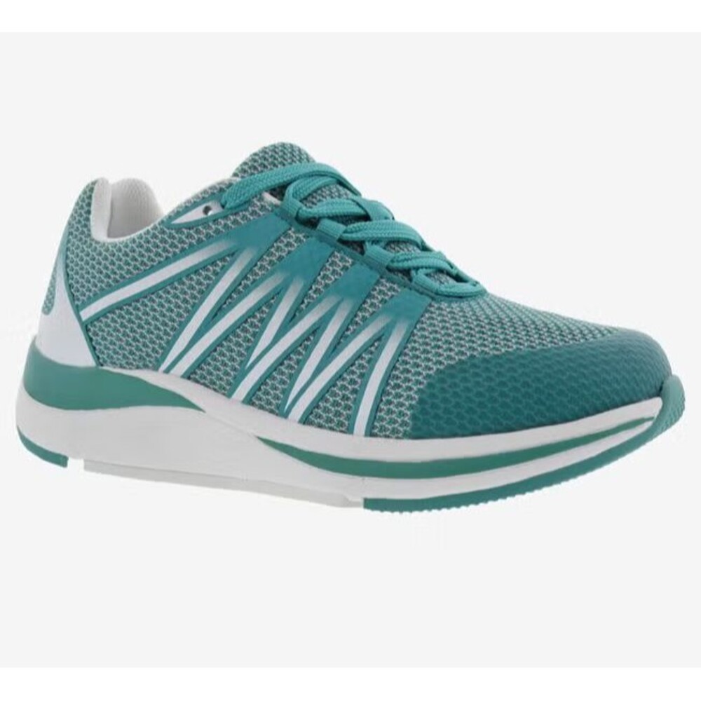 Drew Size 7 (extra wide) women's sneakers Green Mesh Combo balance worn 2x